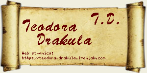 Teodora Drakula vizit kartica
